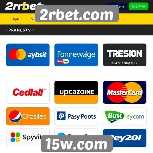Métodos de pagamento disponíveis no site 2rbet.com